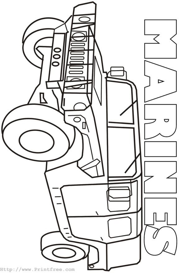 marine corps symbol Colouring Pages