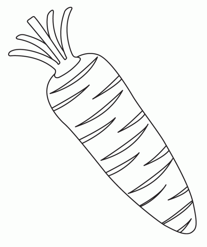 Carrots Vegetable Healthy Food Coloring Pages - Fruit Coloring