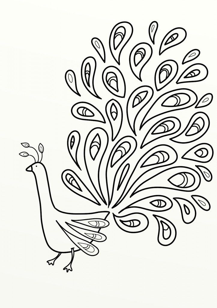 Bird Peacock Coloring Pages Free Printable Coloring Pages - deColoring