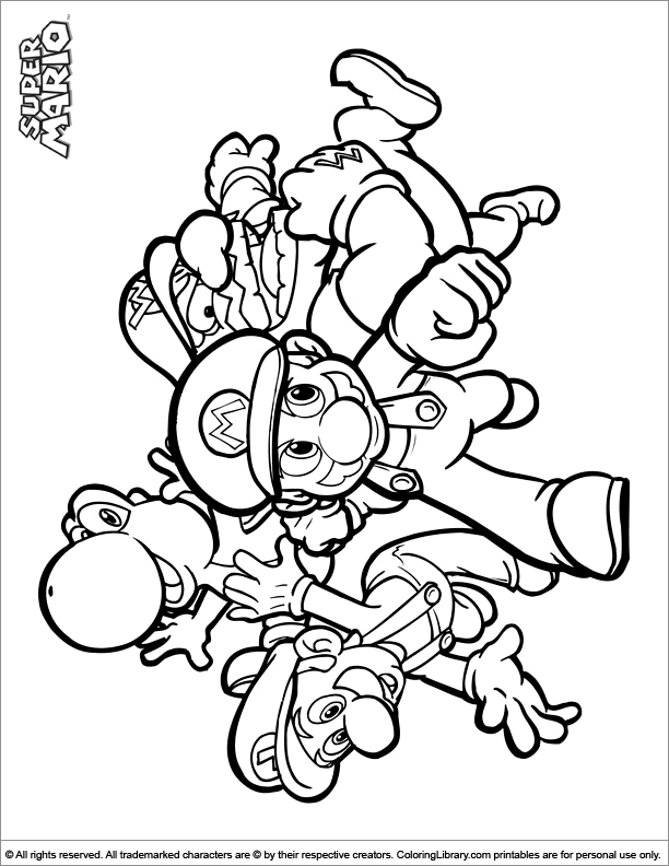Super Mario Brothers coloring picture