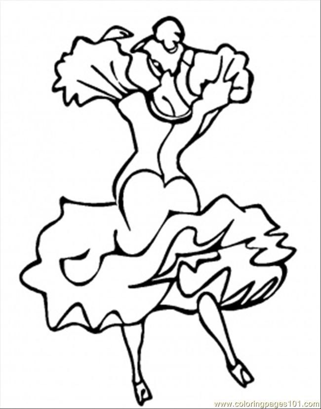 Spanish Dancer Coloring Page