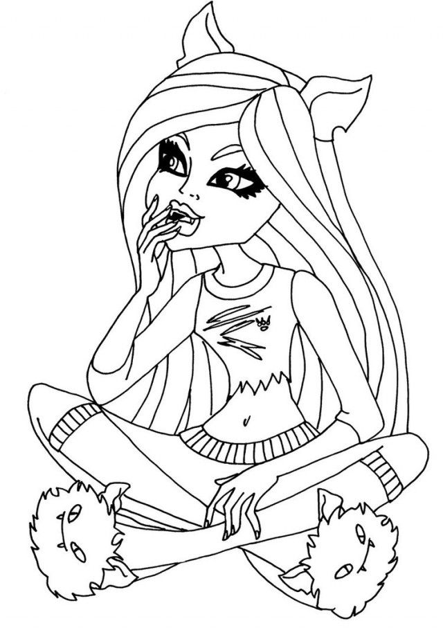 Fun Coloring Pages Monster High Coloring Pages Clawdeen Kids 52119
