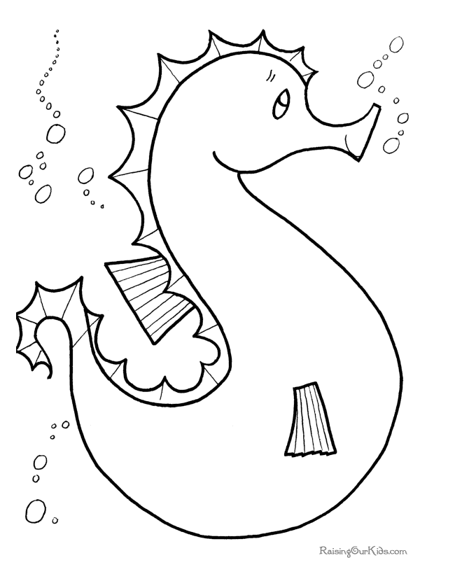 Preschool Coloring Pages Sea Animal | Free Printable Coloring Pages