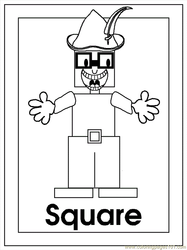 Coloring Pages B Square (Architecture > Shapes) - free printable