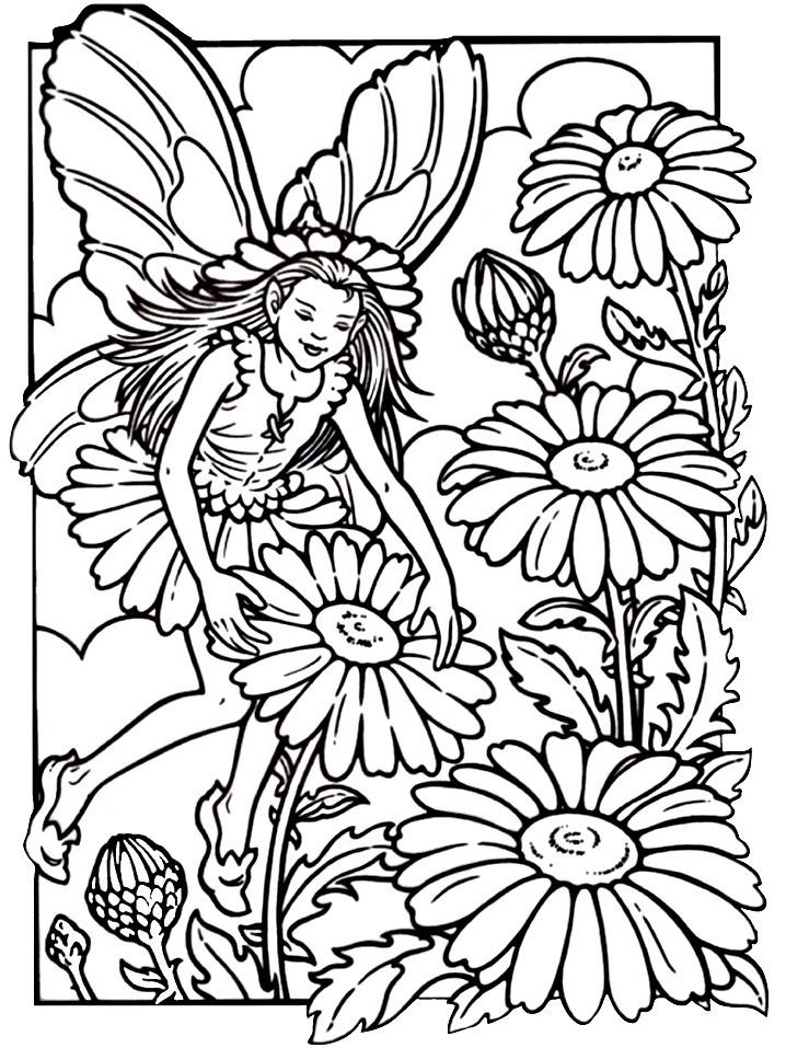flower fairy coloring pages | Homeschool: Preschool