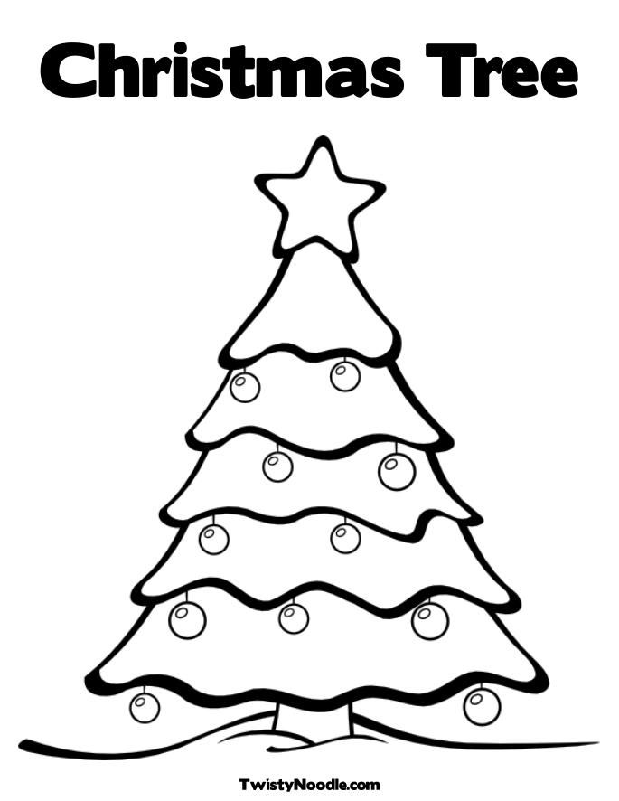 Christmas Tree Pictures Coloring Pages