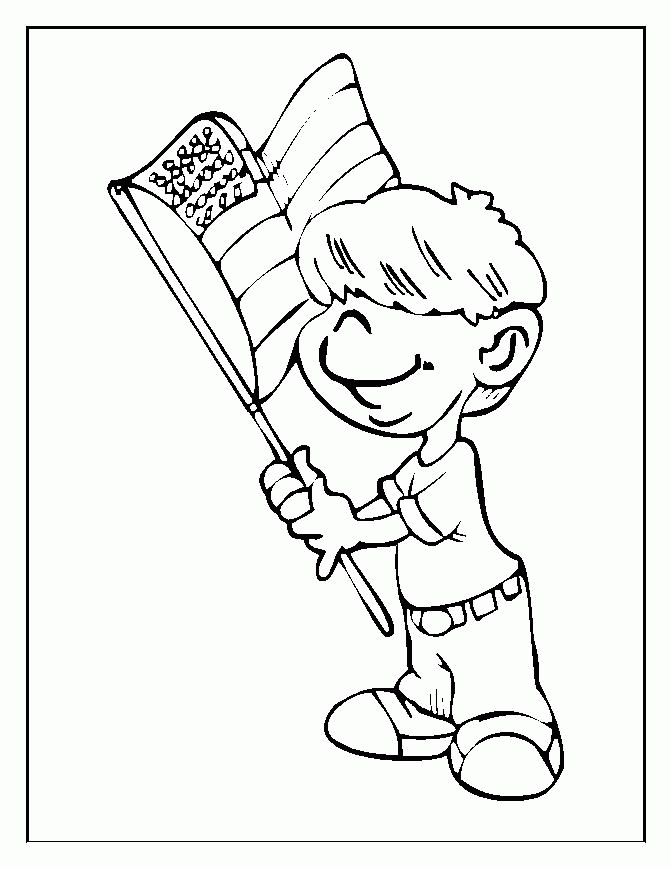 Memorial Day Flag Coloring Pages