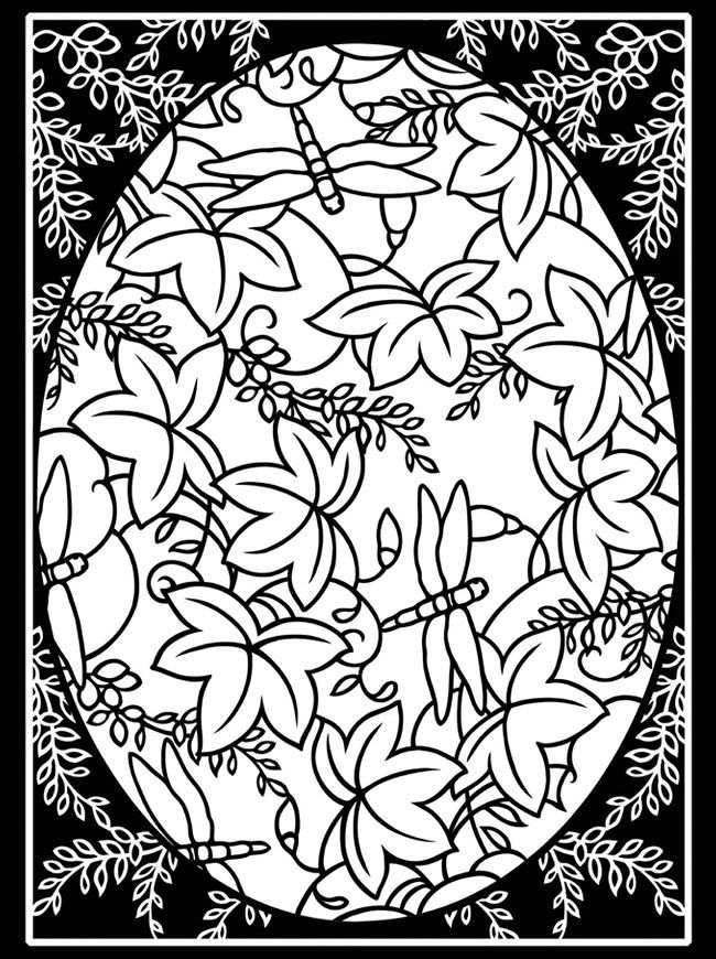 Adult Stained Glass Coloring pages Free Printable Coloring Pages