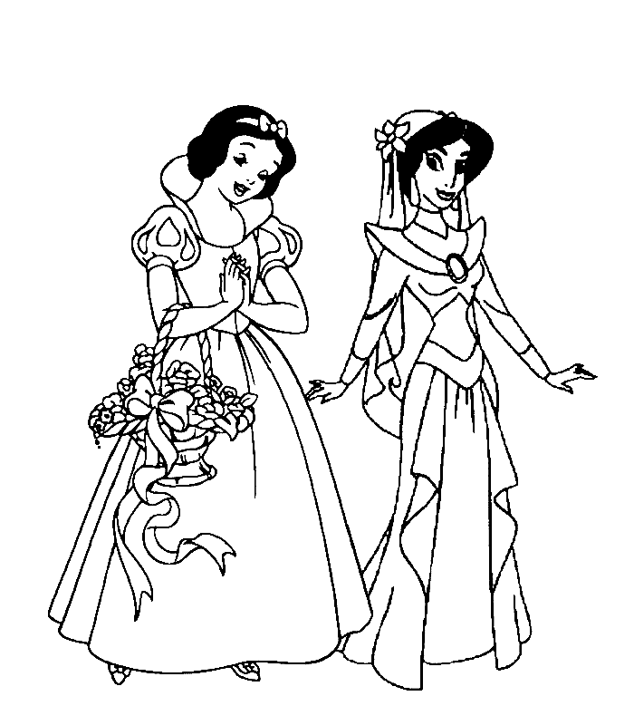 Disney Princesses Coloring Pages 24 | Free Printable Coloring