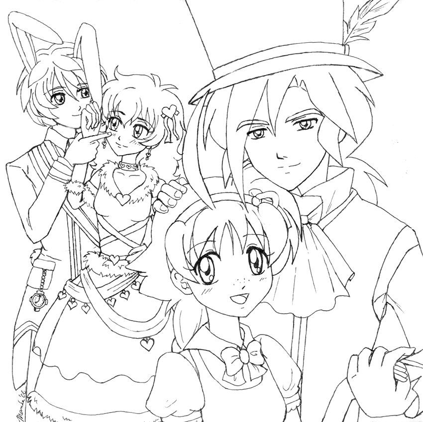Princess manga Colouring Pages