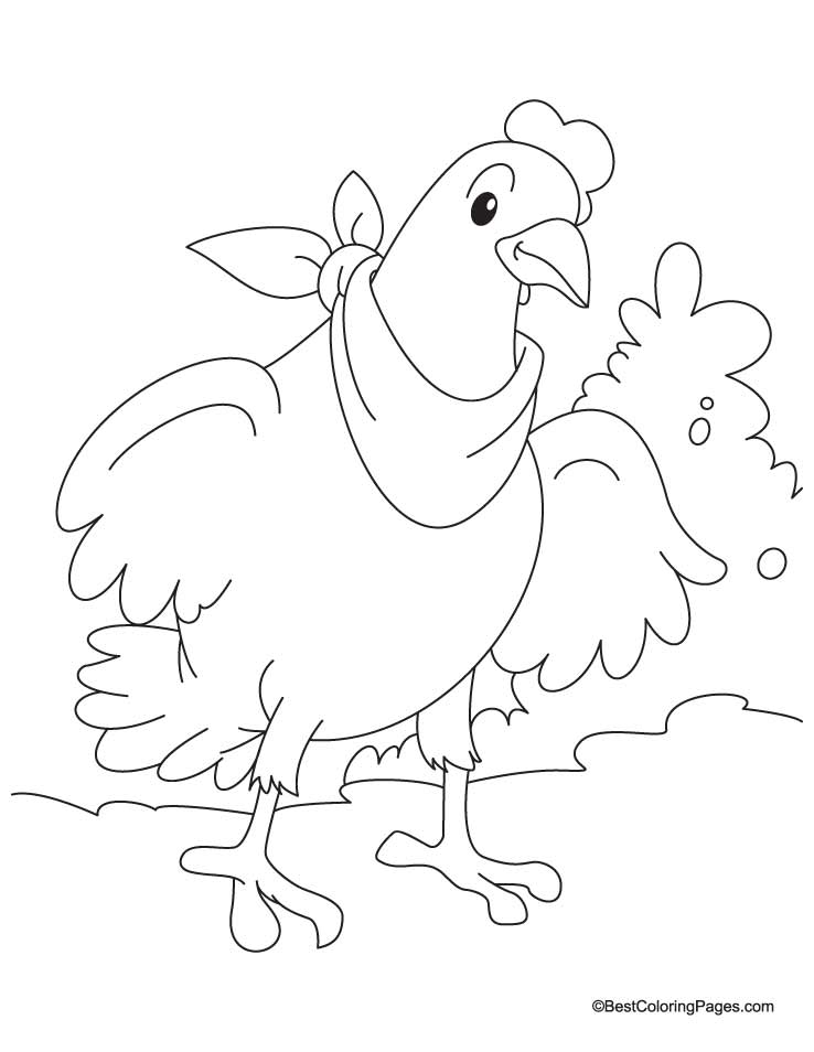 The charming hen coloring pages | Download Free The charming hen