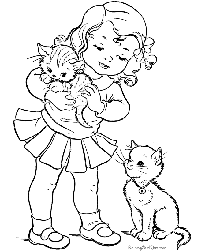 Cat Pictures To Color Free | Coloring Pages For Kids | Kids