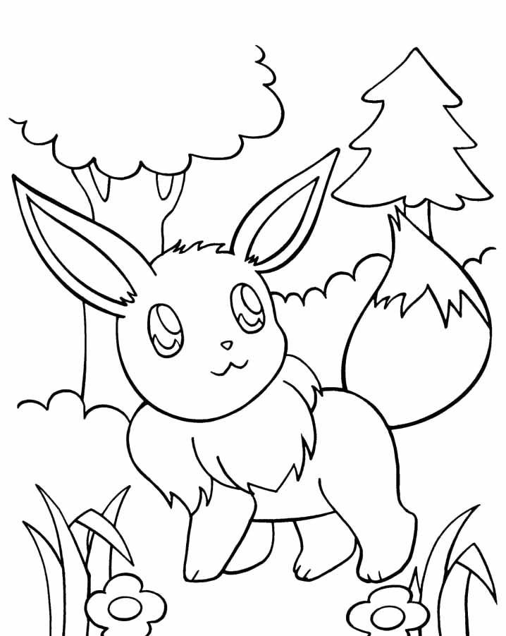 Pokemon Eevee Coloring Pages - Pokemon Coloring Pages : Girls