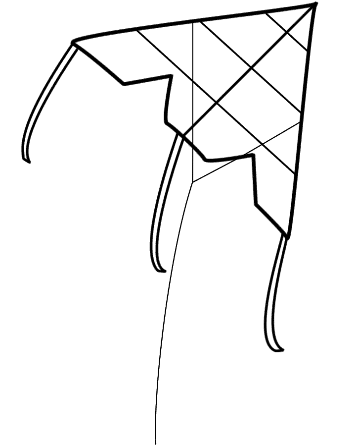 Kite - Coloring Page (