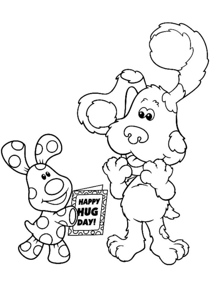 Blues Taking a Bath Blues Clues Coloring Page - TV Show Coloring
