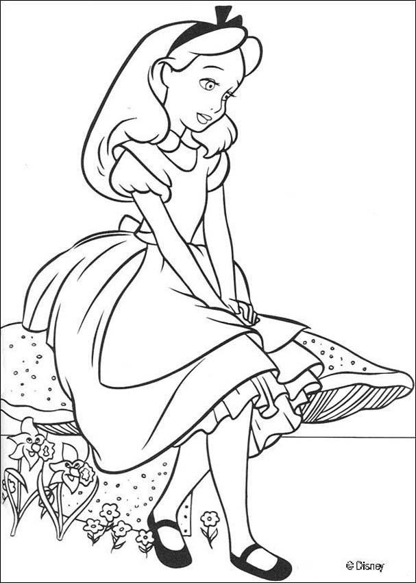 Alice in Wonderland coloring pages - Alice 15