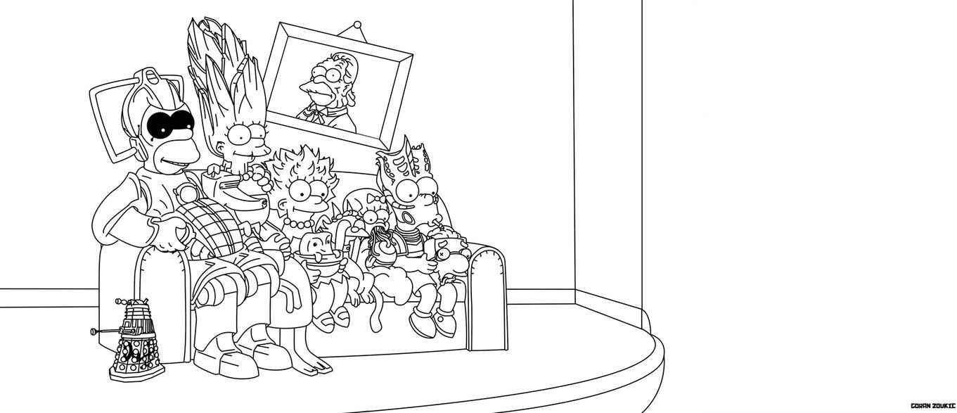 Doctor Who - Simpsons Couch Gag (Coloring Book Ver by belgoran on ...
