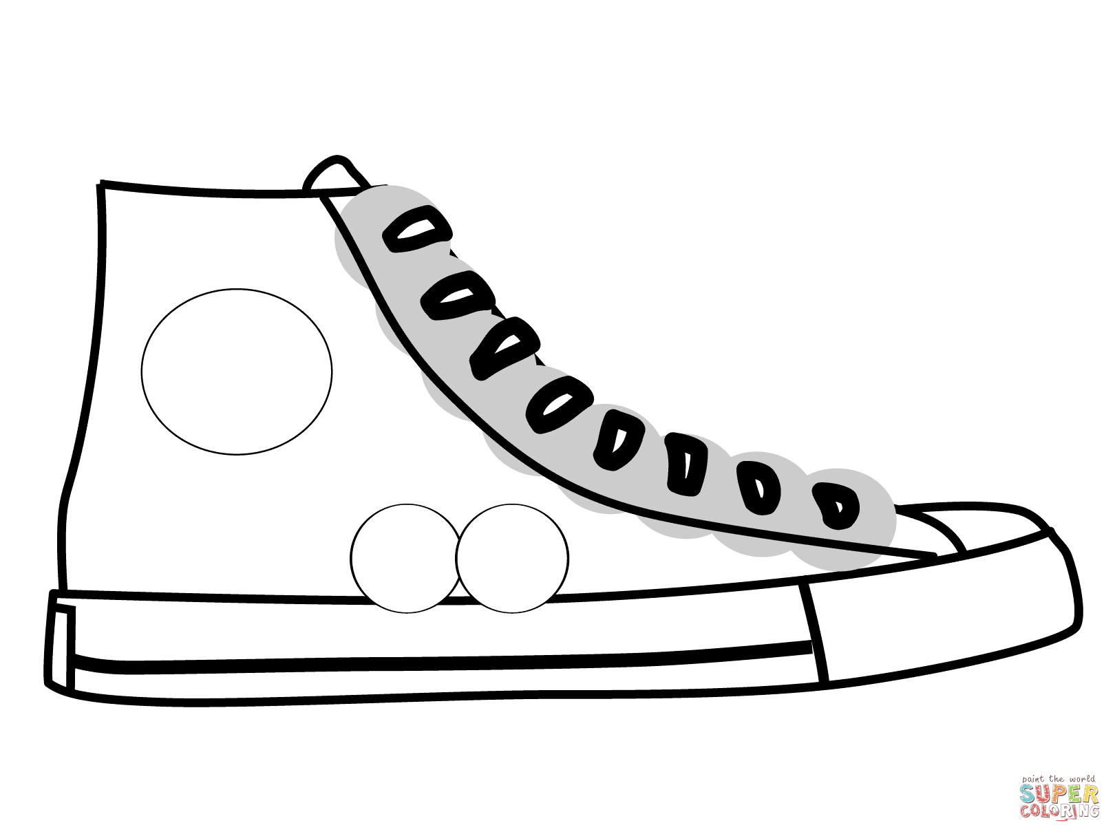 High Top Shoe coloring page | Free Printable Coloring Pages