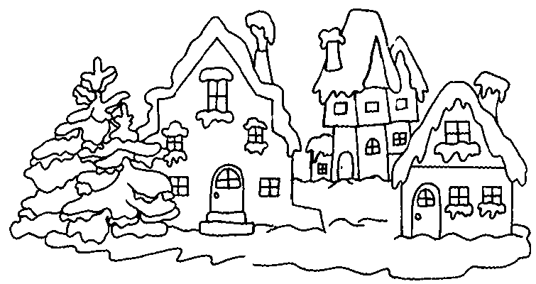Christmas Landscape Coloring Pages | Learn To Coloring