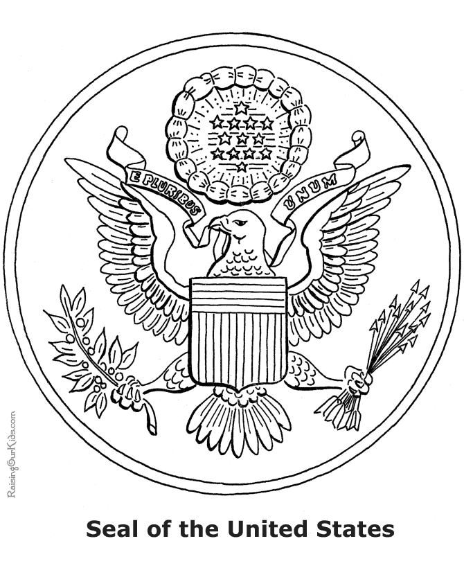 Seal of the United States coloring page