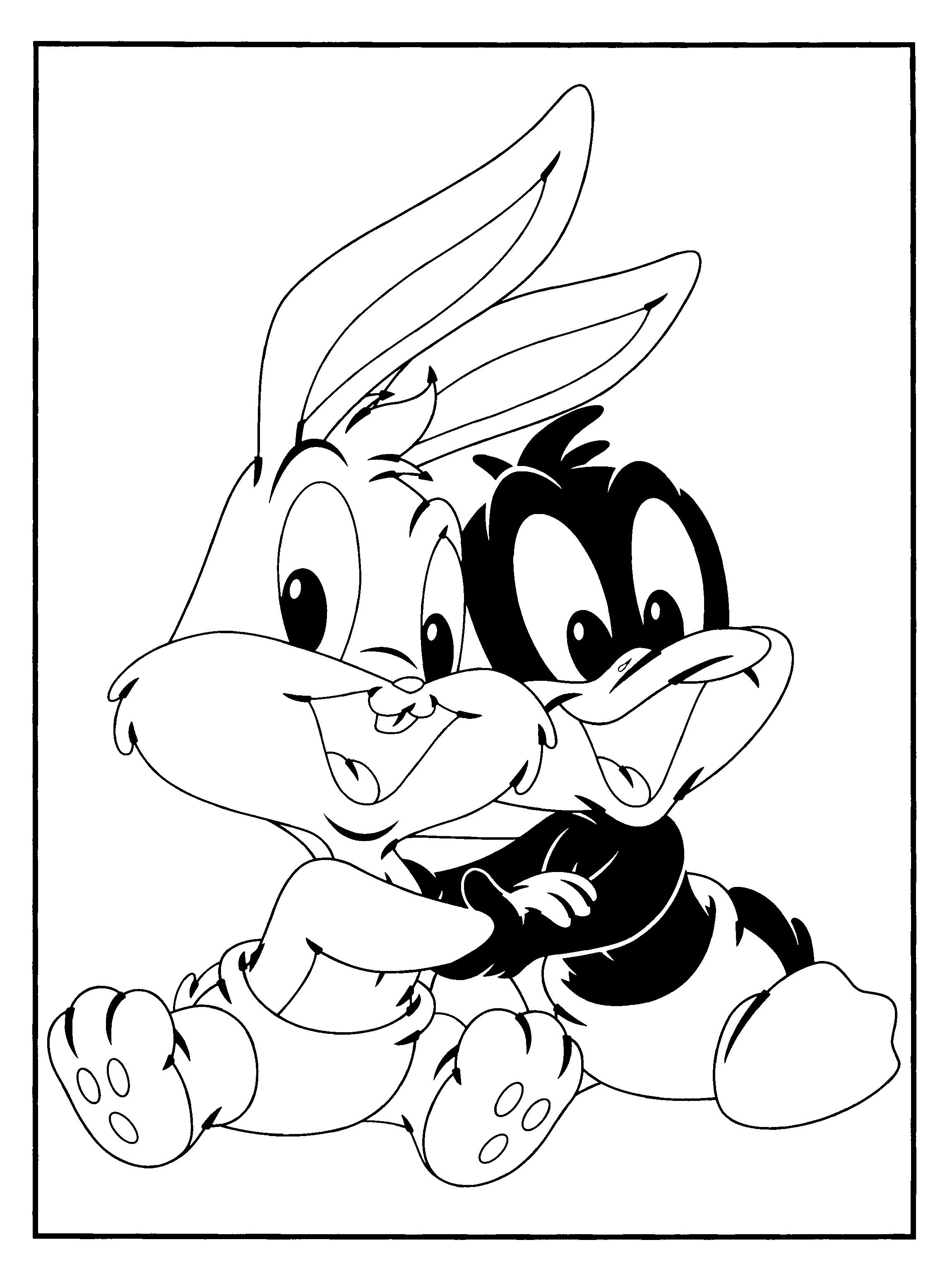 Free Baby Looney Tunes Coloring pages , Rabbit and duck Free ...