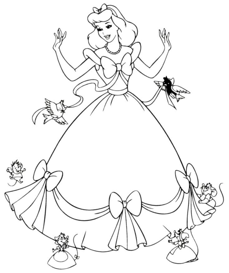 Cinderella Color Pages | Coloring Pages