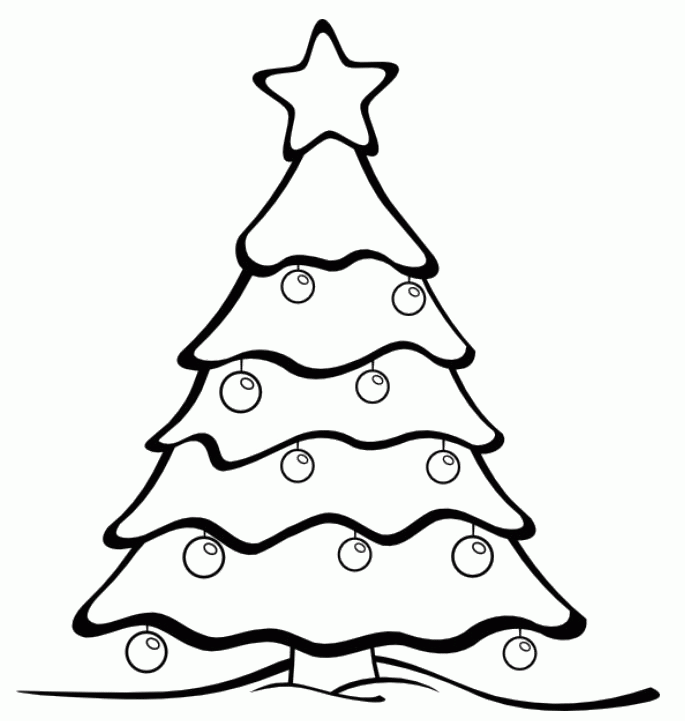 Christmas Tree Coloring Page - Coloring Pages for Kids and for Adults