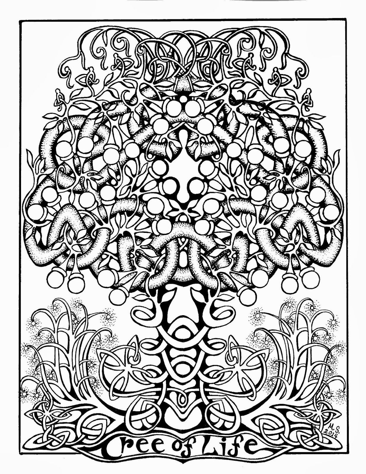 Butterfly Tree Coloring Page - Coloring Pages For All Ages
