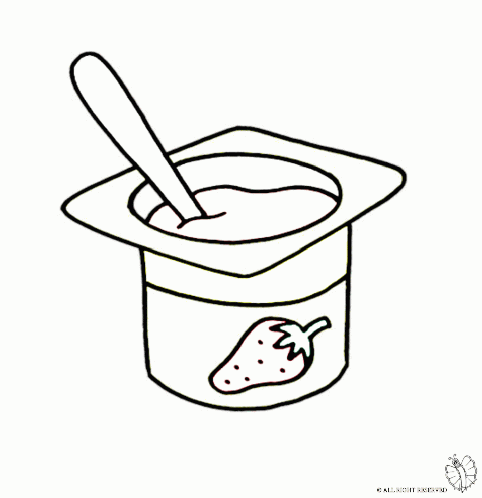 Yogourt Dairy Coloring Page