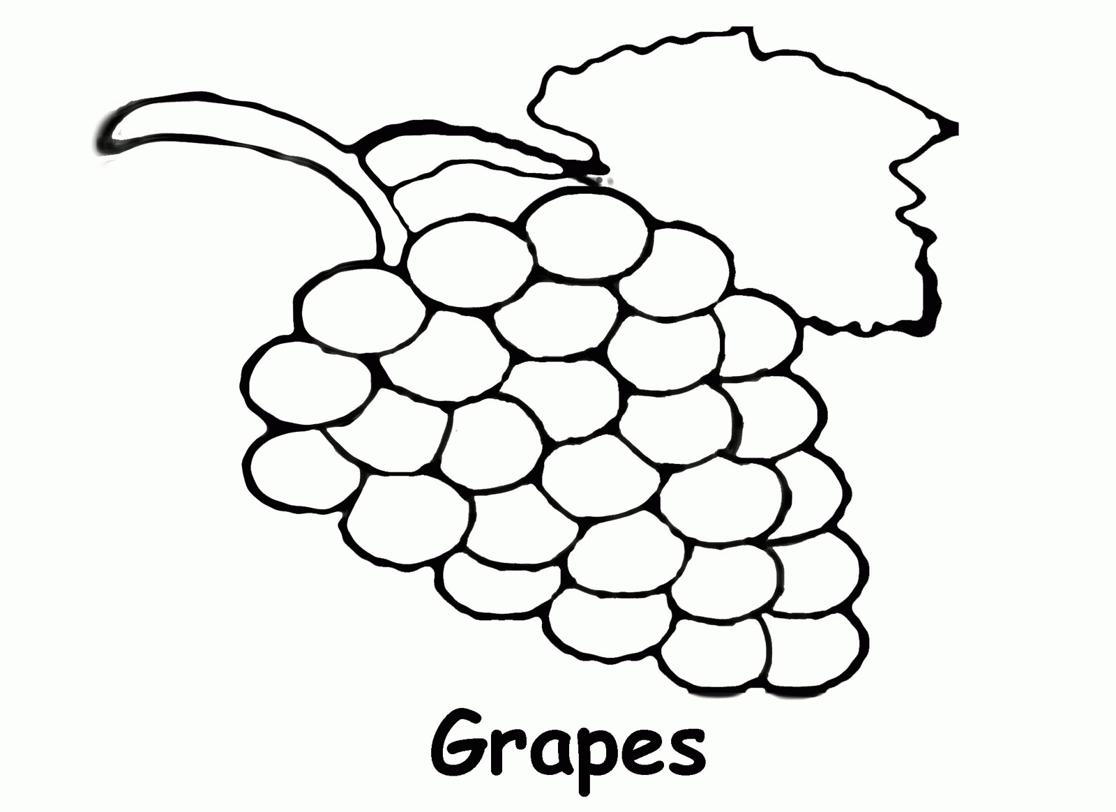 Kindergarten Free Bunch Of Grapes Coloring Pages - Widetheme