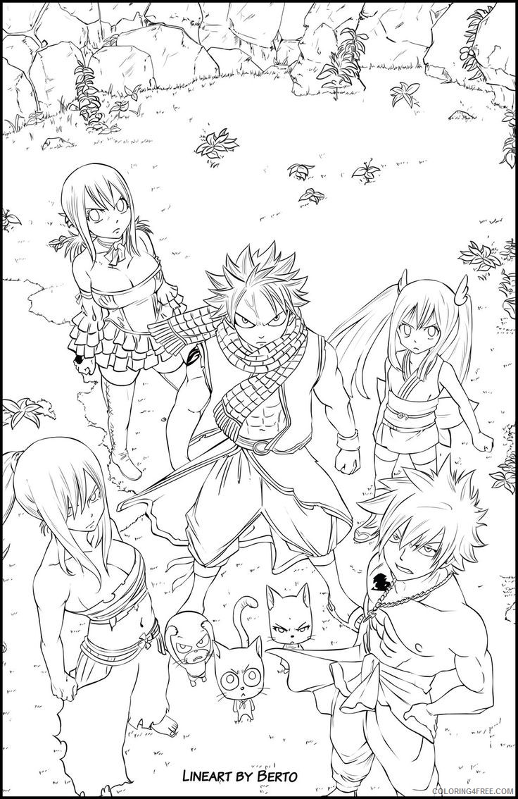anime fairy tail coloring pages Coloring4free - Coloring4Free.com