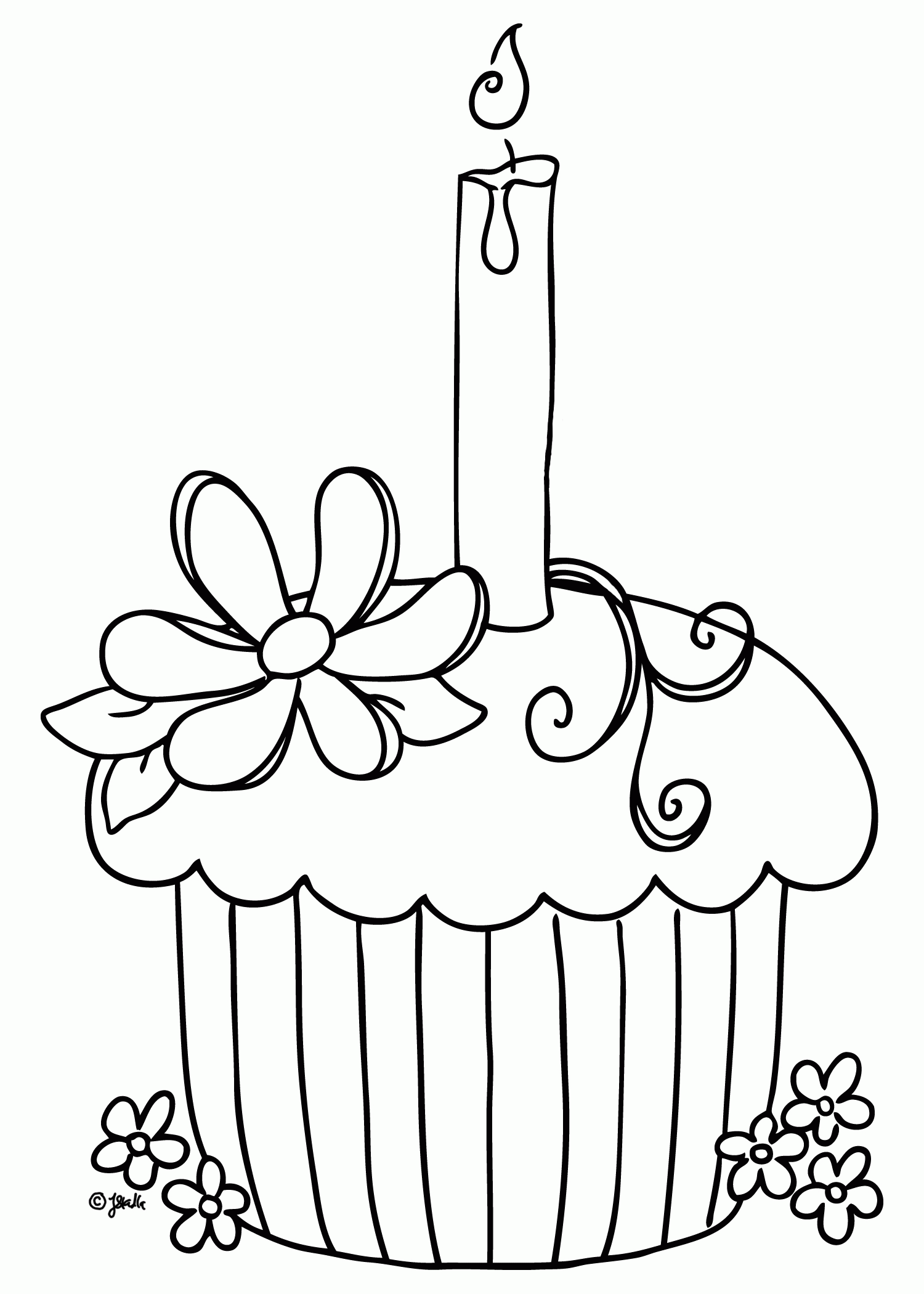 Cake Cupcake Coloring Pages - Coloring Pages For All Ages