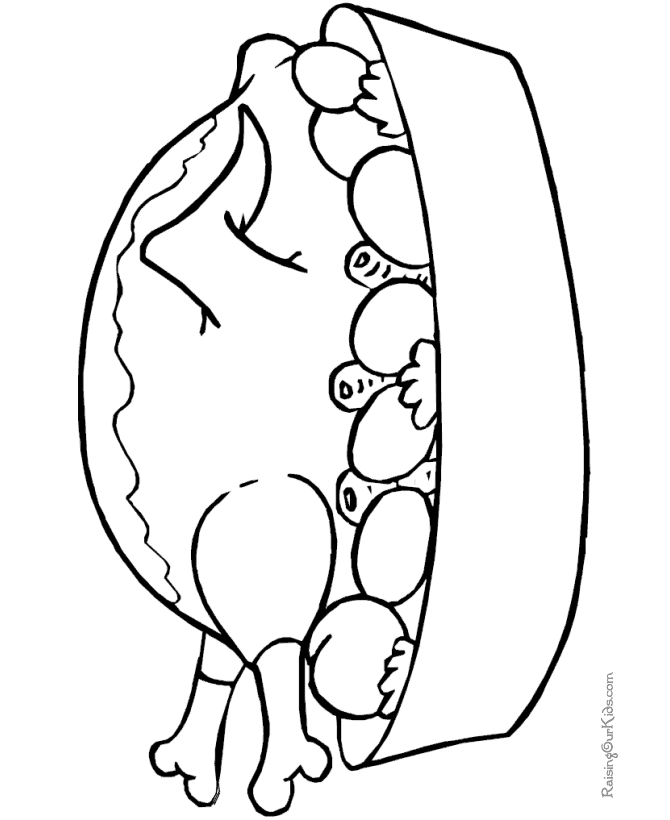 Thanksgiving food printable coloring pages 010