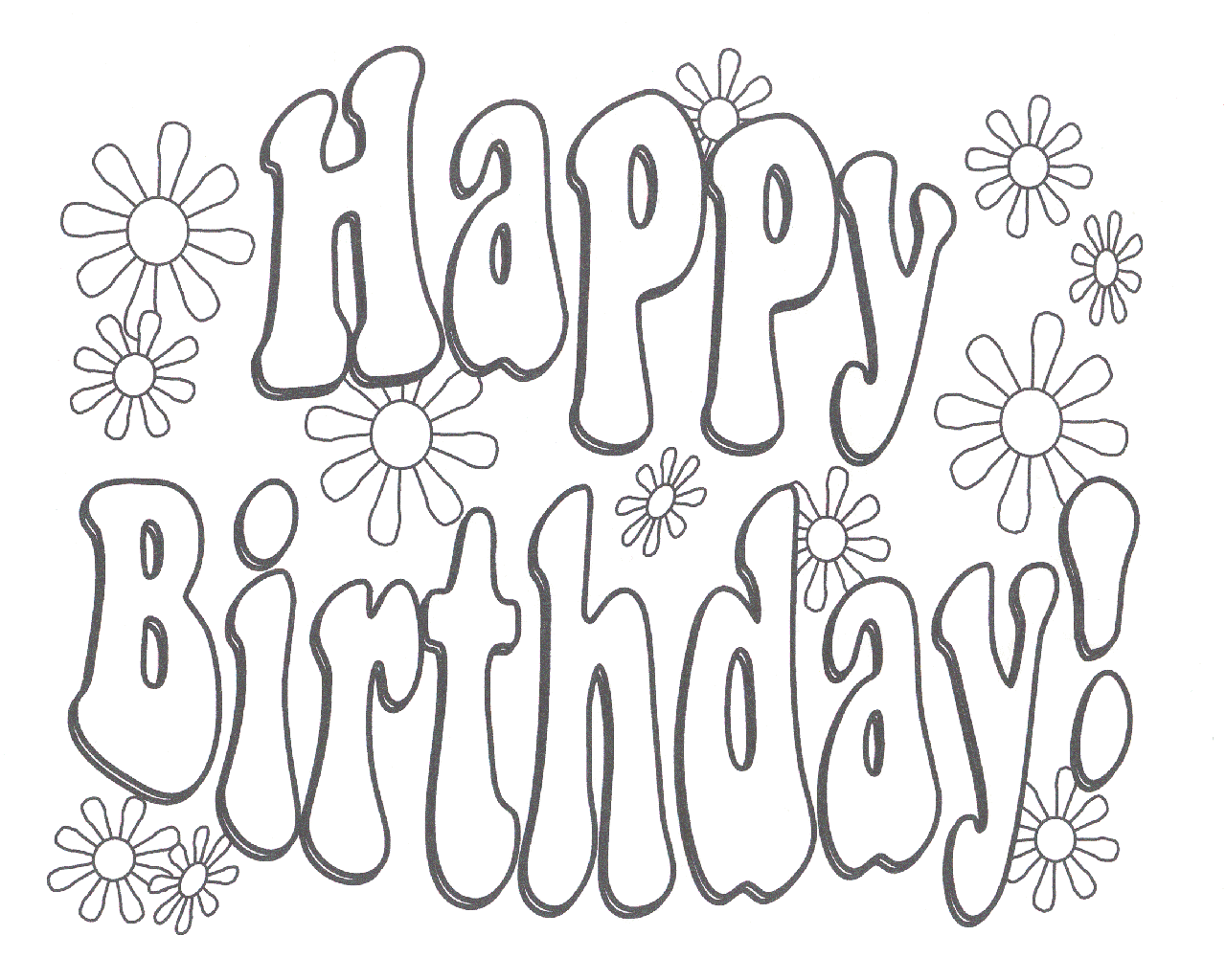 Birthday Card Coloring Pages Printable - High Quality Coloring Pages