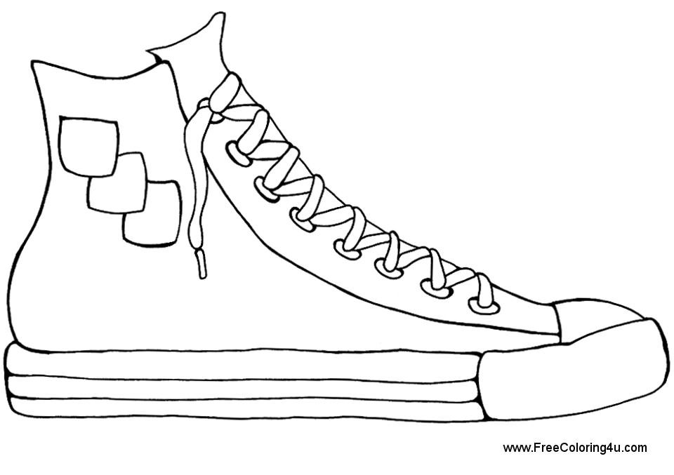 Free Printable Shoes Coloring Pages - Coloring pages