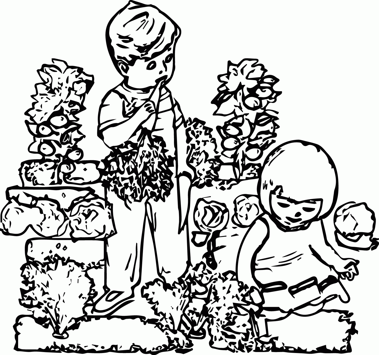 Gardening Coloring Pages For Kindergarten - High Quality Coloring ...