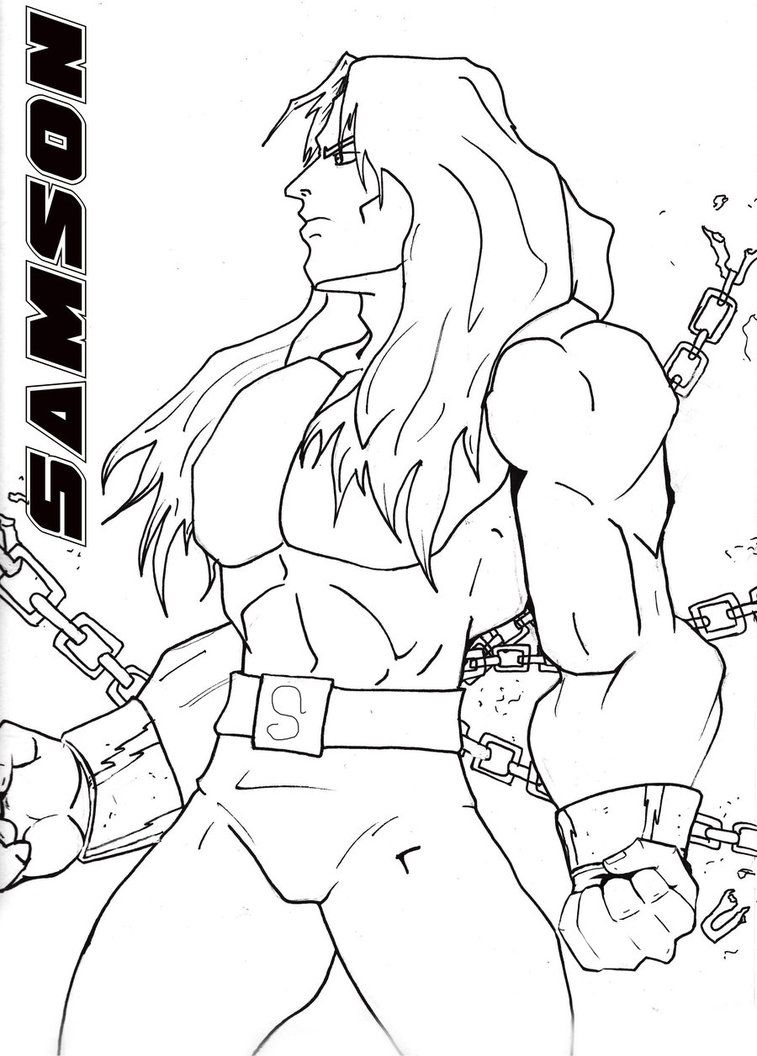 Samson Coloring Page - Coloring Pages for Kids and for Adults
