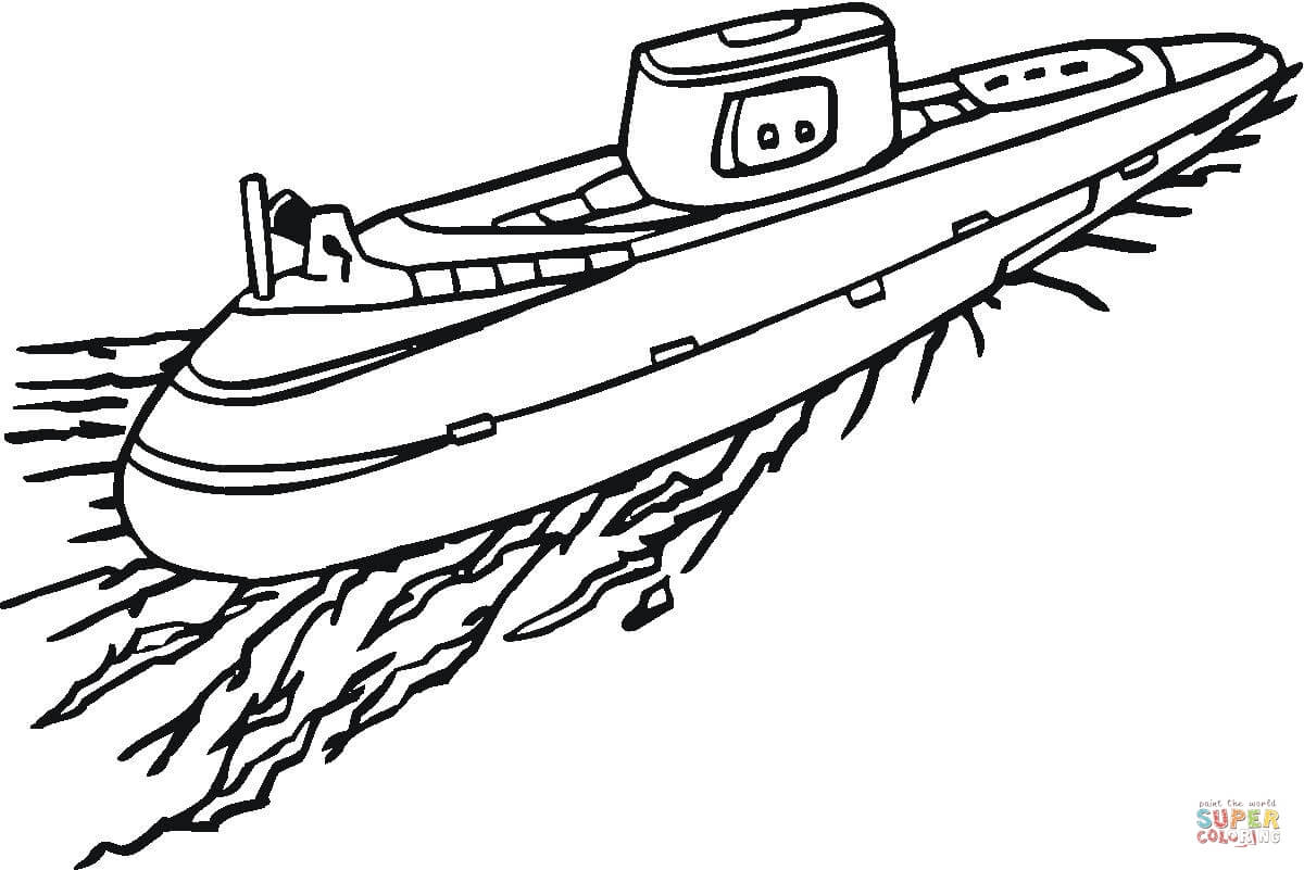 Submarine coloring page | Free Printable Coloring Pages