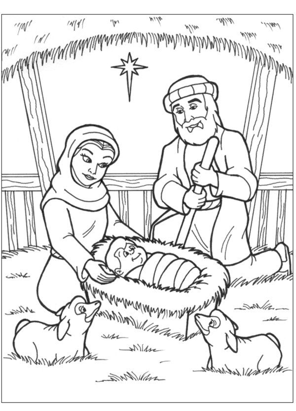 Coloring Pages Of The Nativity - Coloring Page