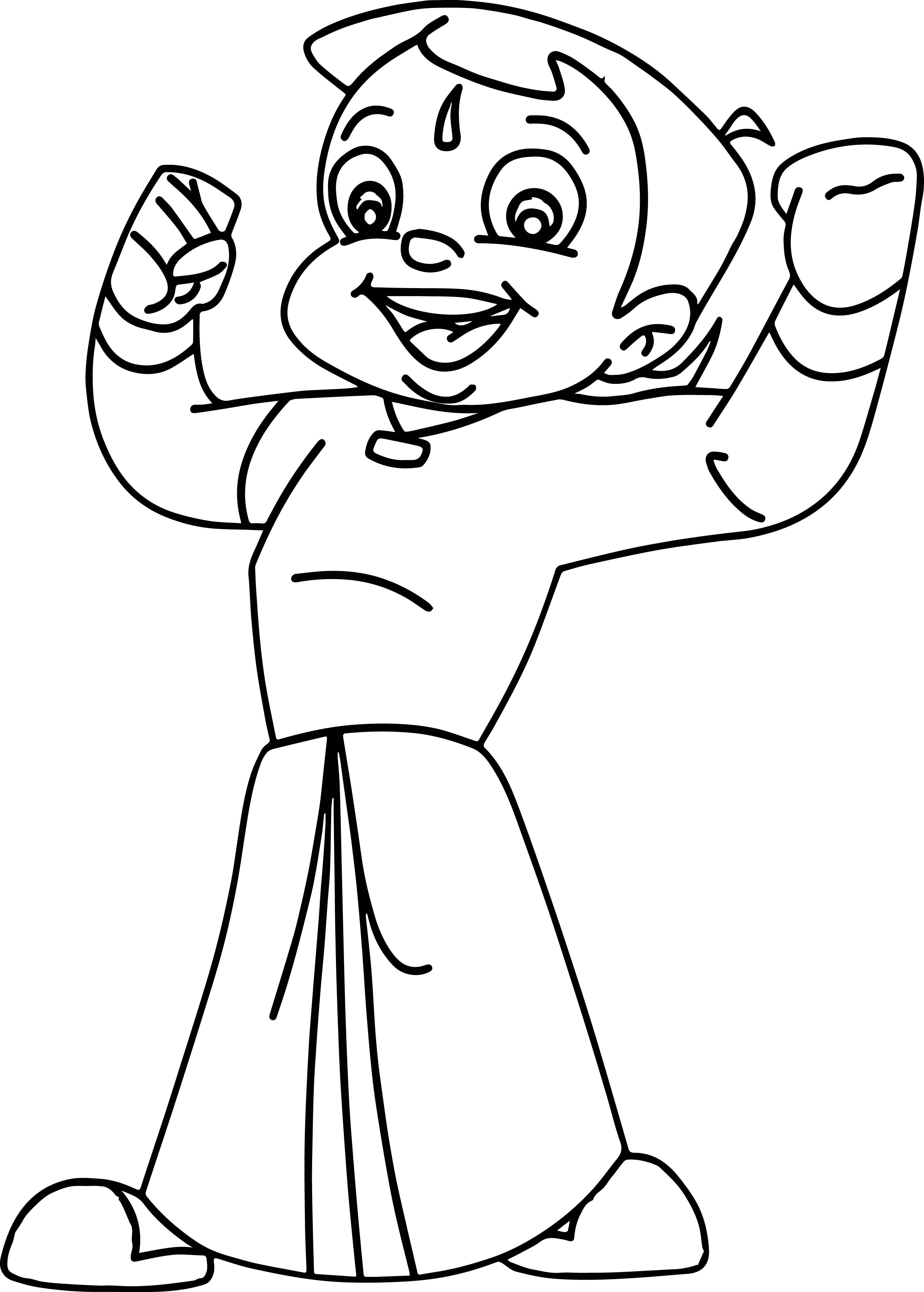 Chota Bheem Coloring Pages For Kids