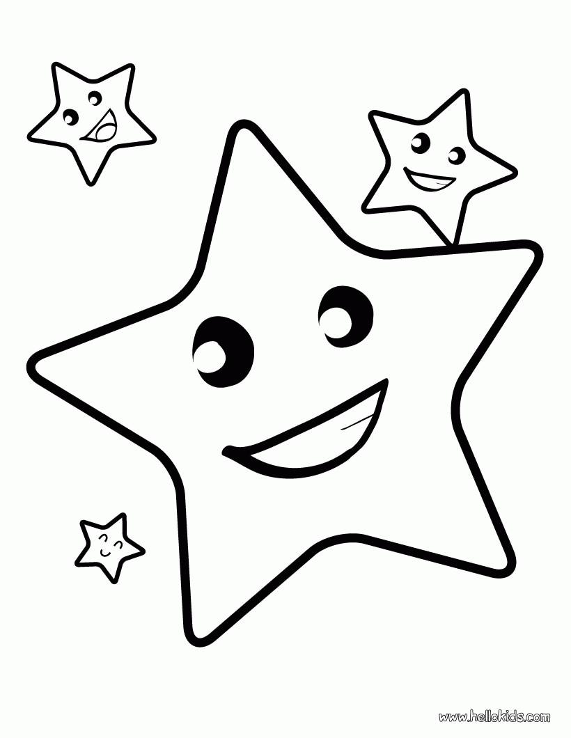 Coloring pages for PRESCHOOLERS - Star toy