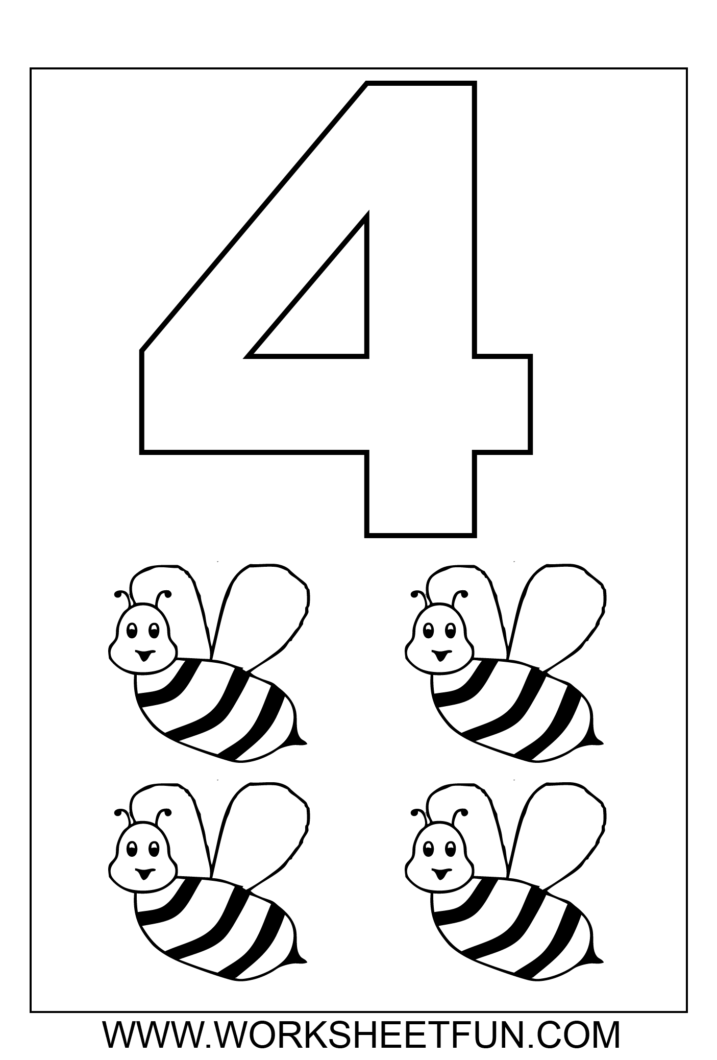 7 Best Images of Number 4 Coloring Pages Printable - Number 4 ...