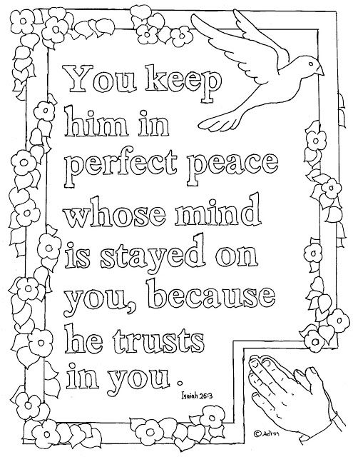 Printable Isaiah 26:3 coloring page, You keep him in perfect ...