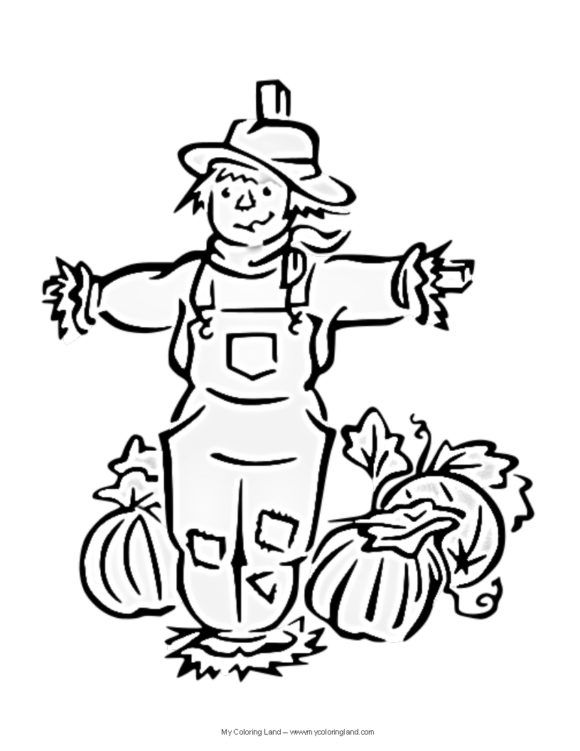 Coloring Pages: Endearing Scarecrow Coloring Pages | 101 Coloring ...
