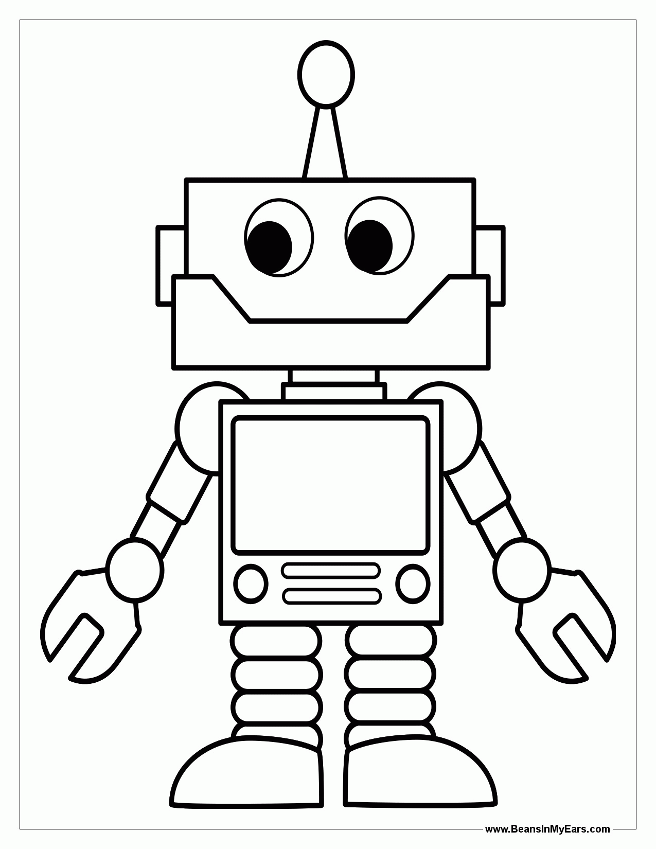 Animated Robot Coloring Pages - Coloring Pages For All Ages