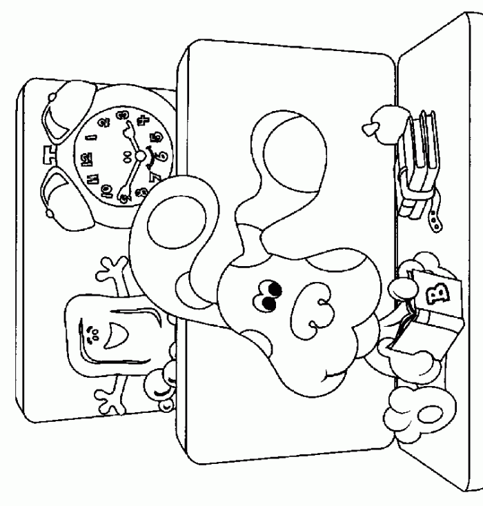 Free Printable Blues Clues Coloring Pages : Blues in Christmas ...