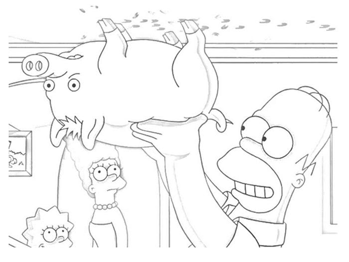 Simpson Movie Coloring Page