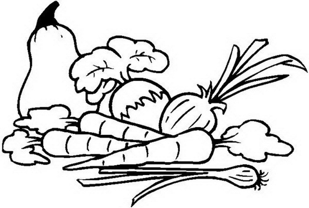 Coloring Pages Vegetables And Fruit - Coloring Page