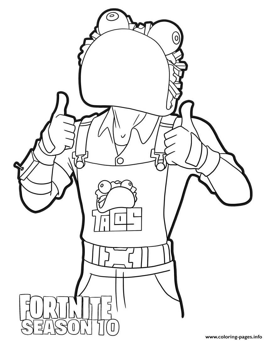 Guaco From Fortnite Season 10 Coloring Pages Printable