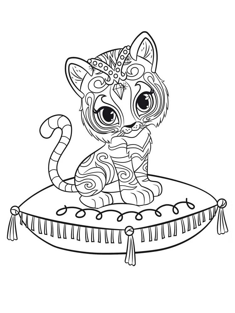 Nahal Sitting On Pillow Coloring Page - Free Printable Coloring Pages for  Kids